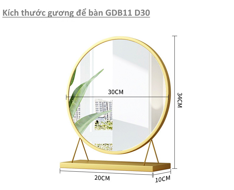 Gương trang điểm để bàn GDB11 D30CM